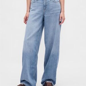GAP wide leg baggy mid rise jeans NWT